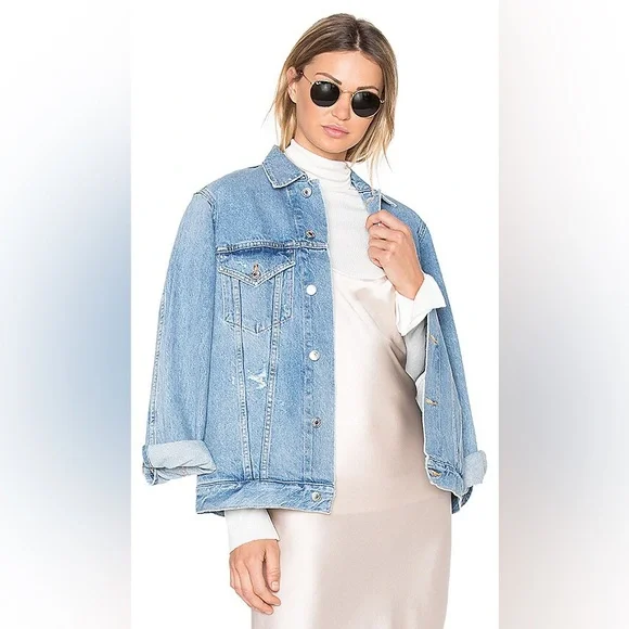 Agolde Light Blue Jean Jacket - Picture 1 of 7